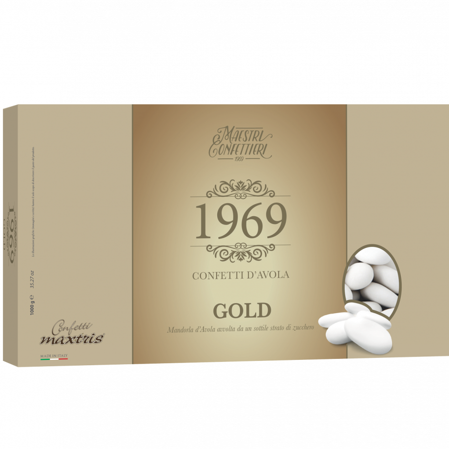 Confetti Mandorla Avola gold bianchi - Confetti & Bomboniere
