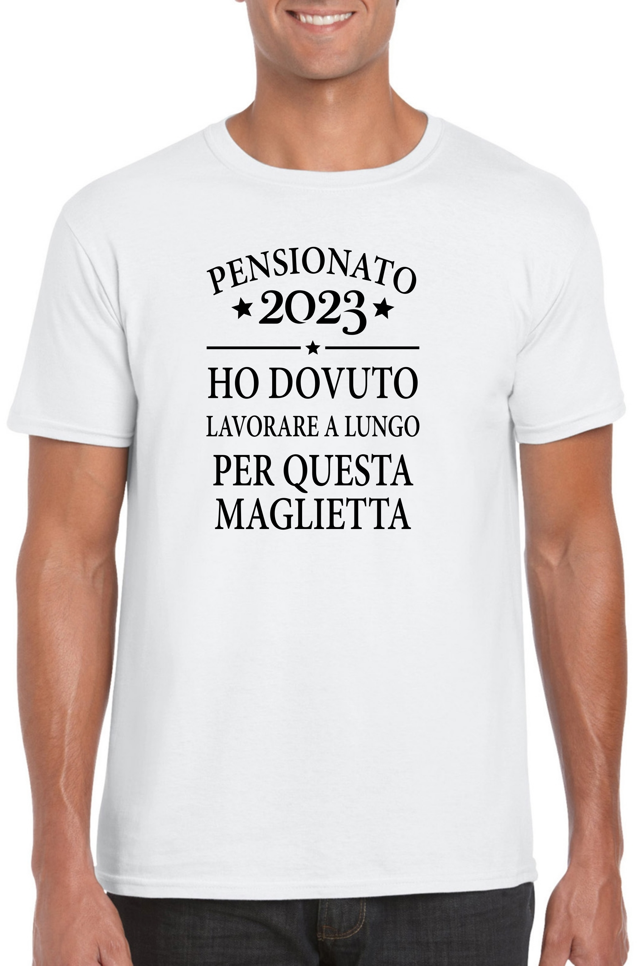 Maglietta Uomo Pensionato 2023 - Ho dovuto lavorare a lungo per questa  maglietta - Confetti & Bomboniere