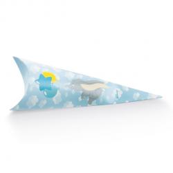 Cono per confettata nascita battesimo Dumbo azzurro 1