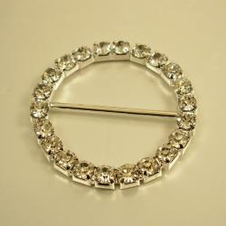 Bomboniera gioiello fibbia strass tonda 1