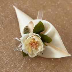 Sacchetto per confetti cono champagne con fiore 2