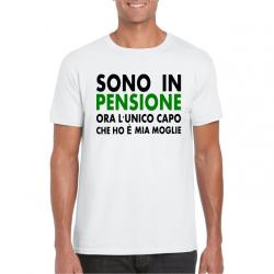 Maglietta Uomo Spiritosa Pensione Ora Il Capo è Mia Moglie 1