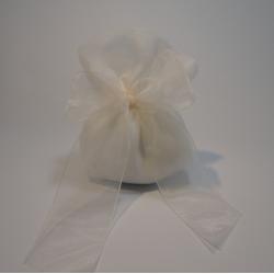 Sacchetto Portaconfetti organza panna 1