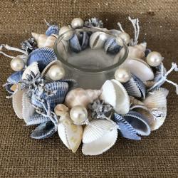 Centrotavola conchiglie azzurre 1
