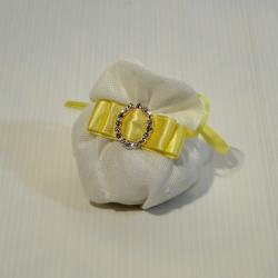 Portaconfetti mini puffo giallo con fibbietta 1