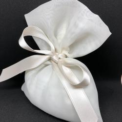Sacchetto portaconfetti georgette avorio 2