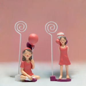 Bomboniera solidale ragazza con palloncino e clip