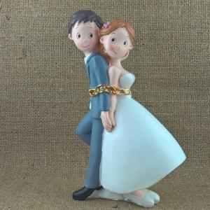 Cake topper sposi incatenati