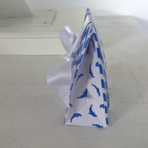 Scatolina sacchetto portaconfetti delfini per comunione per cres