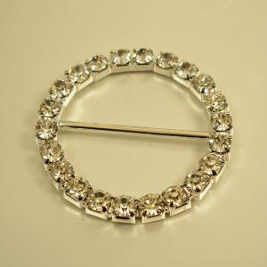 Bomboniera gioiello fibbia strass tonda