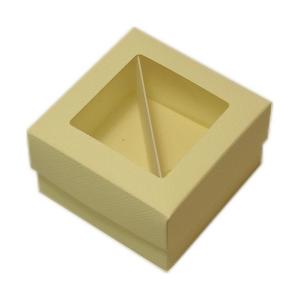 Scatolina degustazione Confetti con finestra pvc avorio piccola