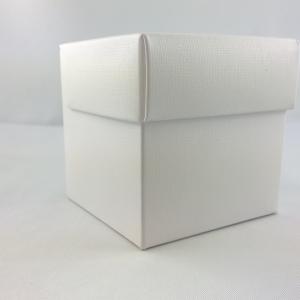 Scatola per bomboniera lino bianco