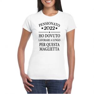 Maglietta Donna Spiritosa Pensione 2022-A