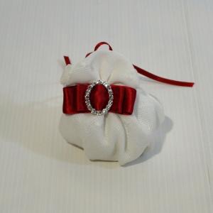 Portaconfetti mini puffo rosso con fibbietta